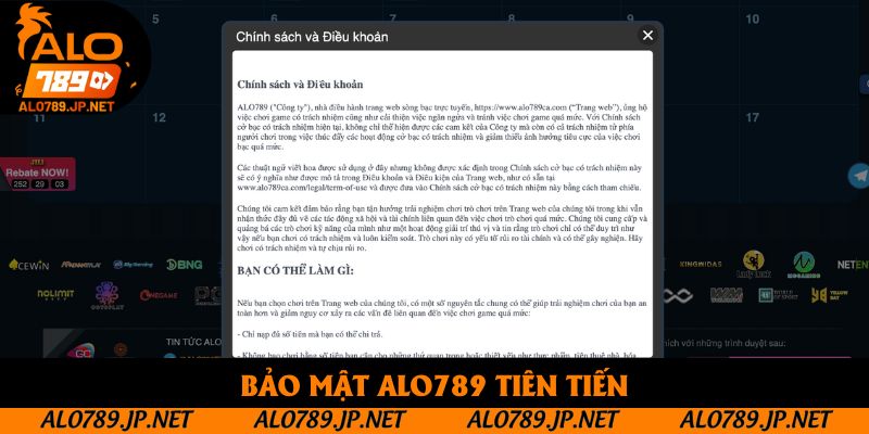 Bảo mật Alo789 tiên tiến