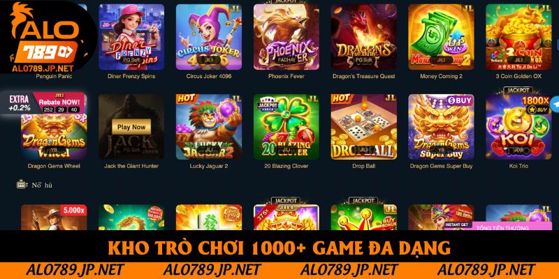 Kho trò chơi 1000+ game đa dạng