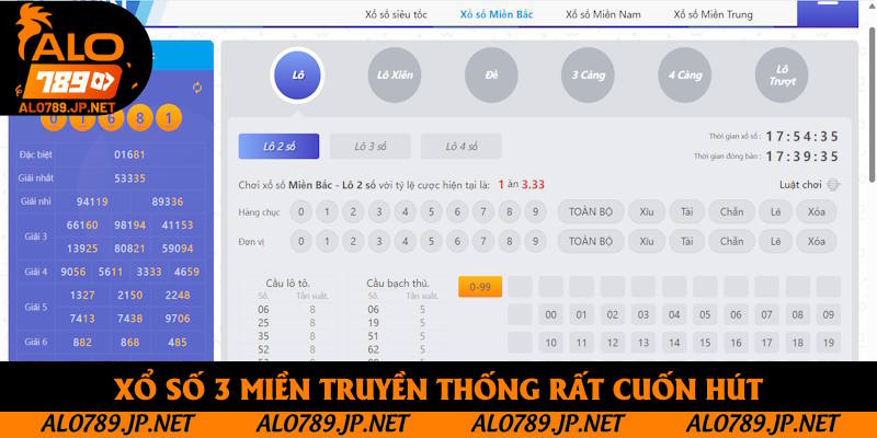 Xổ số 3 miền truyền thống rất cuốn hút