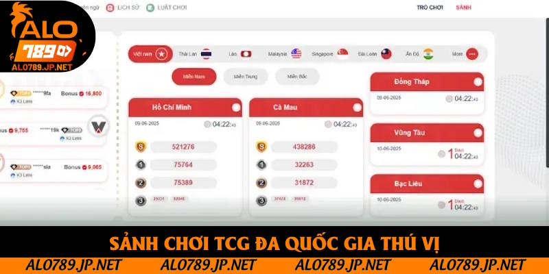 Sảnh chơi TCG đa quốc gia thú vị